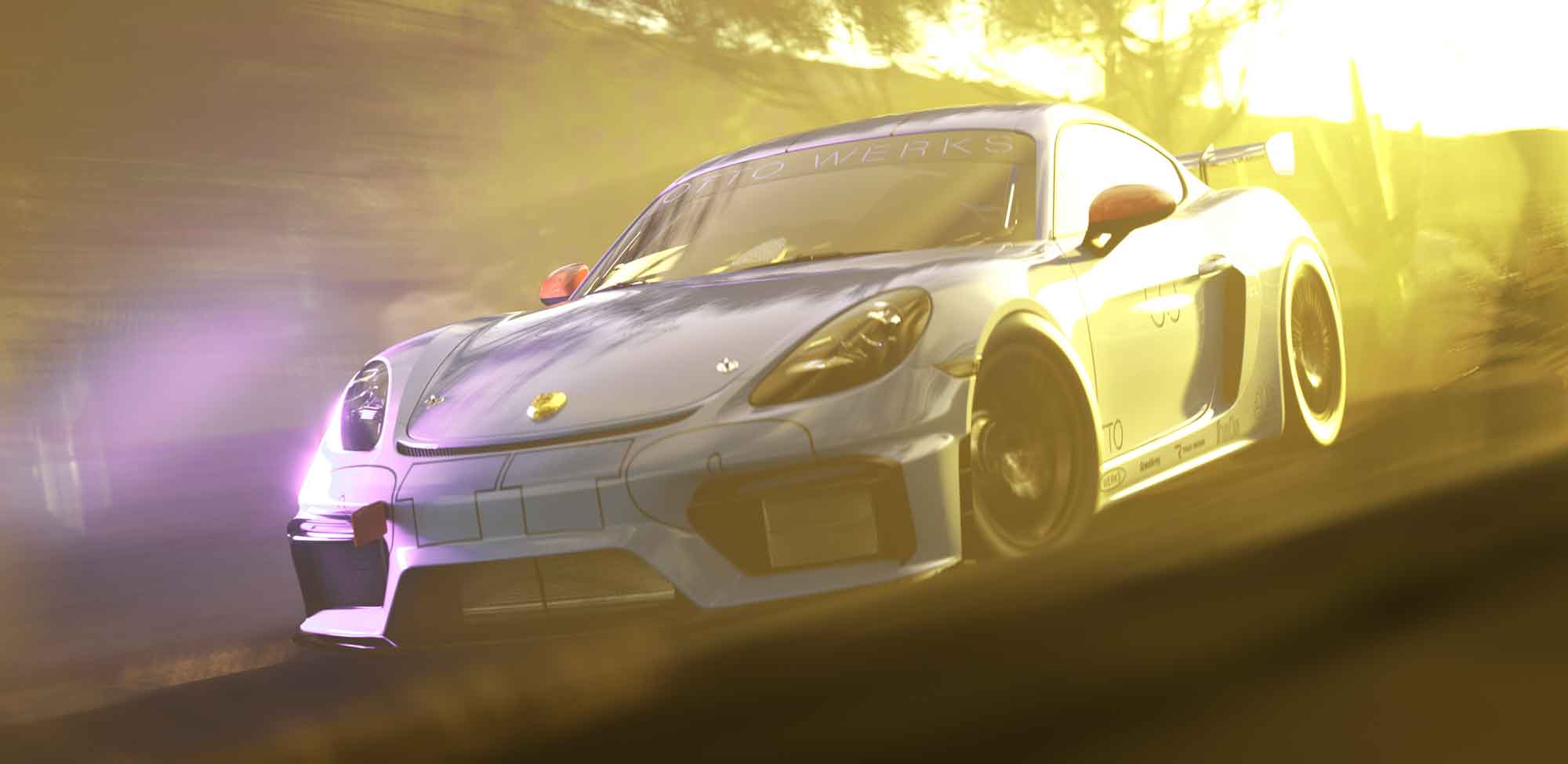 Ian Crane - OTTO WERKS racing livery 3D visualization in Cinema 4D